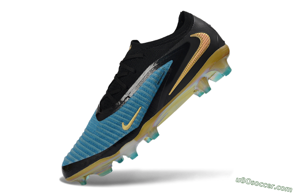 Nike Phantom 6 Elite Low FG Firm Ground Soccer Cleats - Blue/Electric Blue/Gold 5