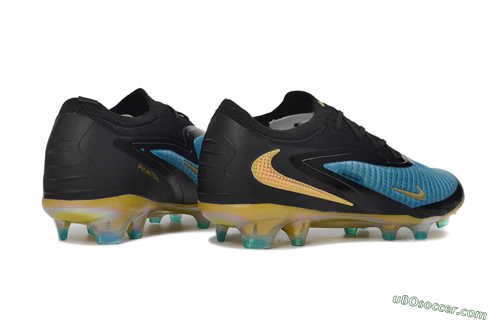 Nike Phantom 6 Elite Low FG Firm Ground Soccer Cleats - Blue/Electric Blue/Gold 6