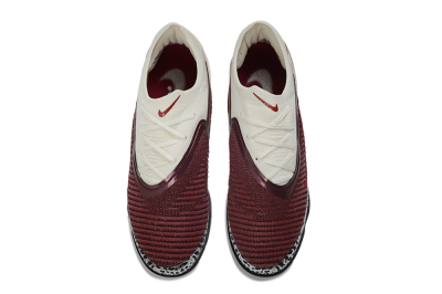 Nike Phantom 6 Elite Low TF Artificial Turf Soccer Shoes - Maroon/Crimson Red/Classic White