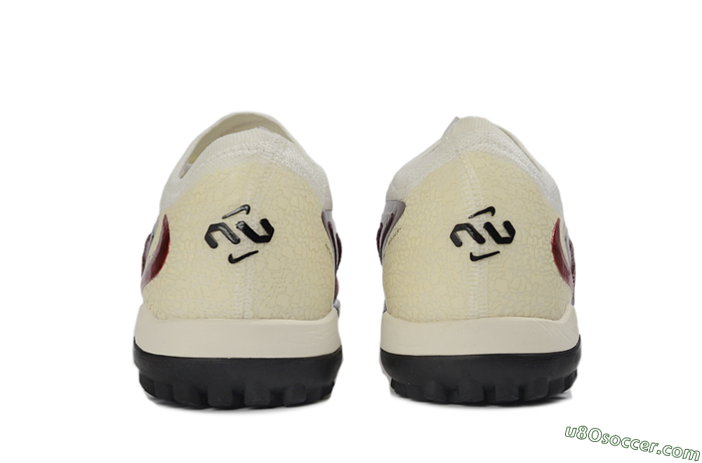 Nike Phantom 6 Elite Low TF Artificial Turf Soccer Shoes - Maroon/Crimson Red/Classic White 5