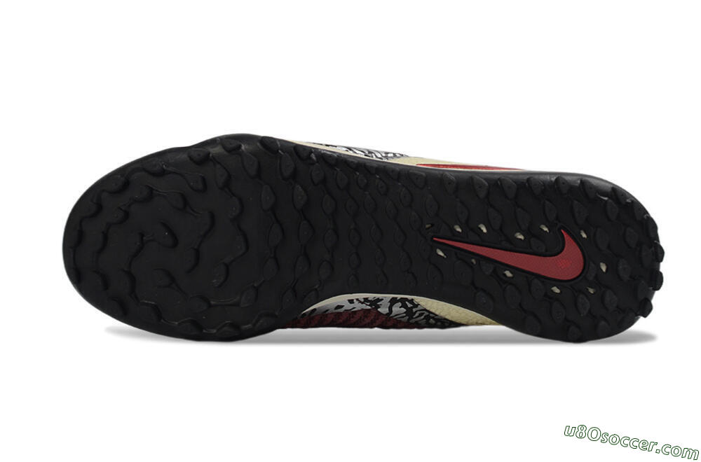 Nike Phantom 6 Elite Low TF Artificial Turf Soccer Shoes - Maroon/Crimson Red/Classic White 7