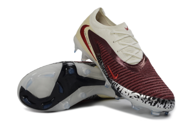 Nike Phantom 6 Elite Low FG Firm Ground Soccer Cleats - Red/Cream/Black