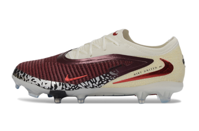 Nike Phantom 6 Elite Low FG Firm Ground Soccer Cleats - Red/Cream/Black