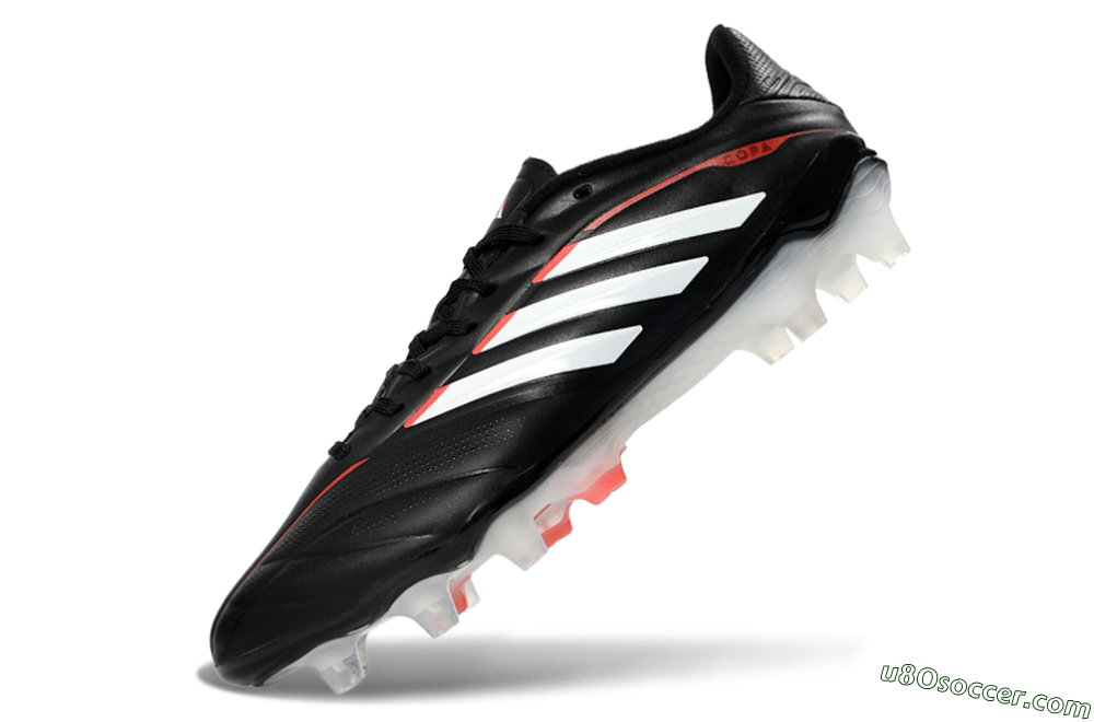 Adidas Copa Pure 3 FG Firm Ground Soccer Cleats - Black/Vibrant Red/Frosted White 5