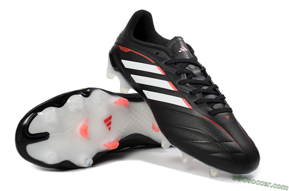 Adidas Copa Pure 3 FG Firm Ground Soccer Cleats - Black/Vibrant Red/Frosted White 3