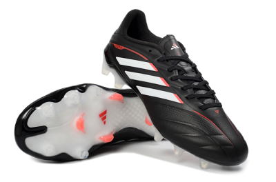 Adidas Copa Pure 3 FG Firm Ground Soccer Cleats - Black/Vibrant Red/Frosted White
