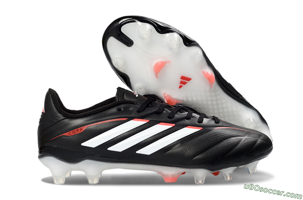 Adidas Copa Pure 3 FG Firm Ground Soccer Cleats - Black/Vibrant Red/Frosted White 1