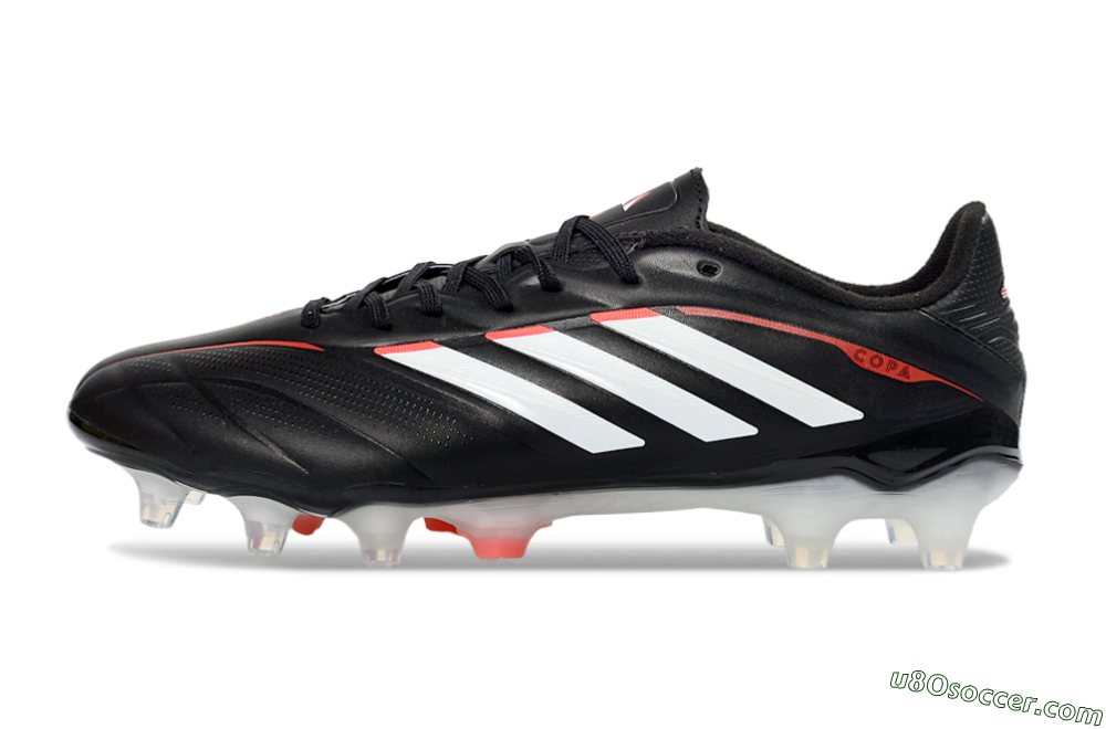 Adidas Copa Pure 3 FG Firm Ground Soccer Cleats - Black/Vibrant Red/Frosted White 2