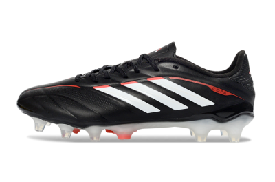 Adidas Copa Pure 3 FG Firm Ground Soccer Cleats - Black/Vibrant Red/Frosted White