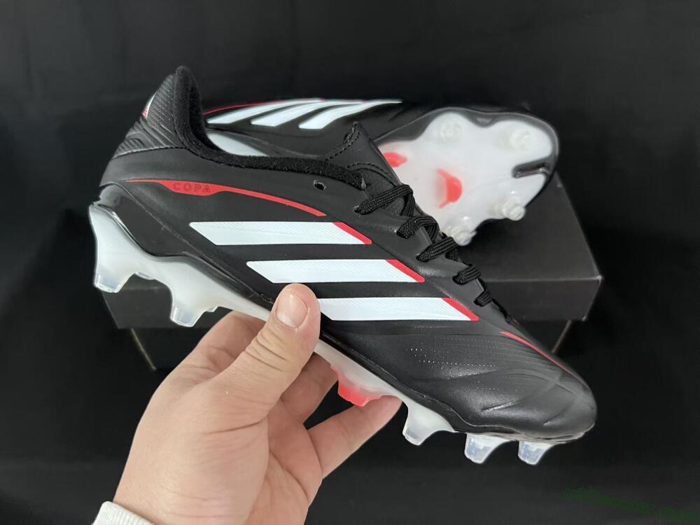 Adidas Copa Pure 3 FG Firm Ground Soccer Cleats - Black/Vibrant Red/Frosted White
