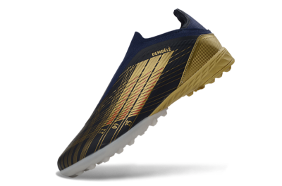 Dembélé x Adidas F50 Elite Laceless TF Artificial Turf Soccer Shoes - Navy/Gold/Red