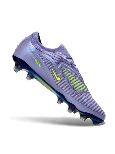 Nike Phantom 6 Elite Low FG Firm Ground Soccer Cleats - Purple/Neon Lime/Silver