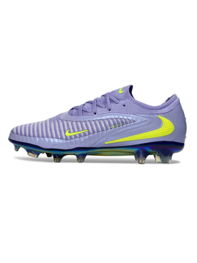 Nike Phantom 6 Elite Low FG Firm Ground Soccer Cleats - Purple/Neon Lime/Silver