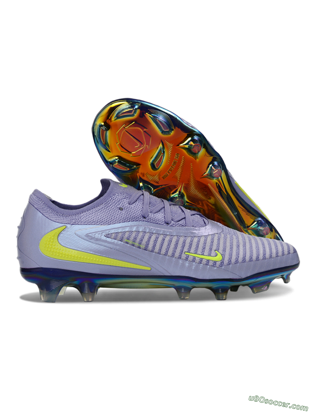 Nike Phantom 6 Elite Low FG Firm Ground Soccer Cleats - Purple/Neon Lime/Silver 1