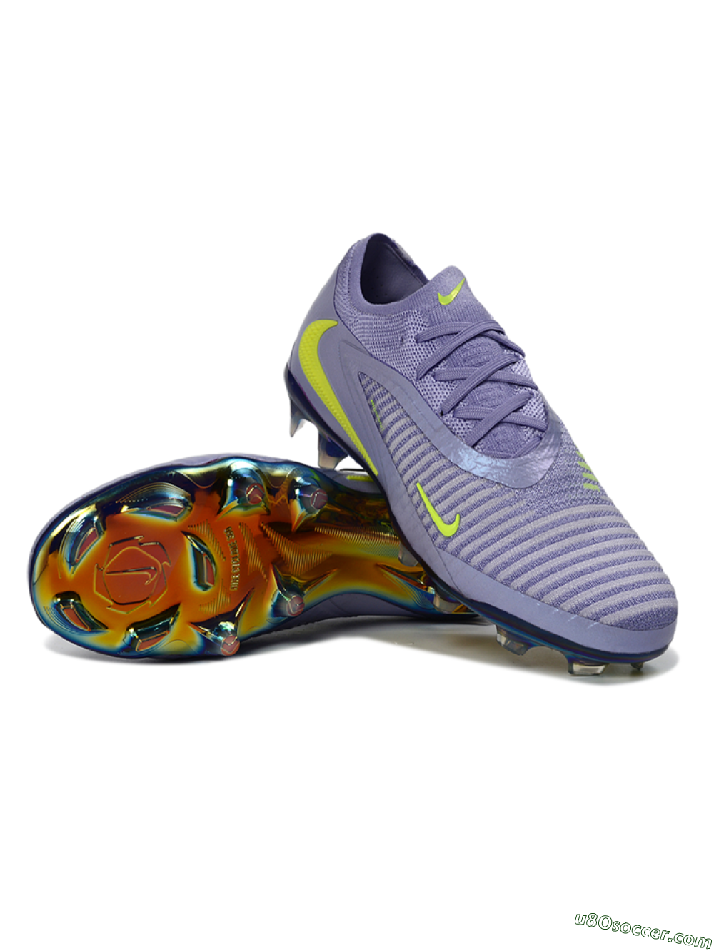 Nike Phantom 6 Elite Low FG Firm Ground Soccer Cleats - Purple/Neon Lime/Silver 3