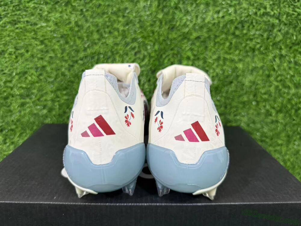 Adidas Predator 25 Elite Fold-Over Tongue FG Firm Ground Soccer Cleats - White/Crimson/Slate