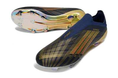 Dembélé x Adidas F50 Elite Laceless FG Firm Ground Soccer Cleats - Navy/Gold/Red