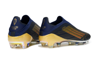 Dembélé x Adidas F50 Elite Laceless FG Firm Ground Soccer Cleats - Navy/Gold/Red