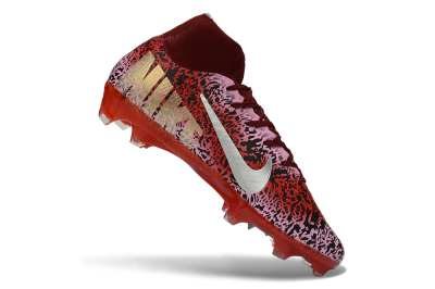 Nike Air Zoom Mercurial Superfly 10 Elite FG Firm Ground Soccer Cleats - Pink/Crimson Red/Black