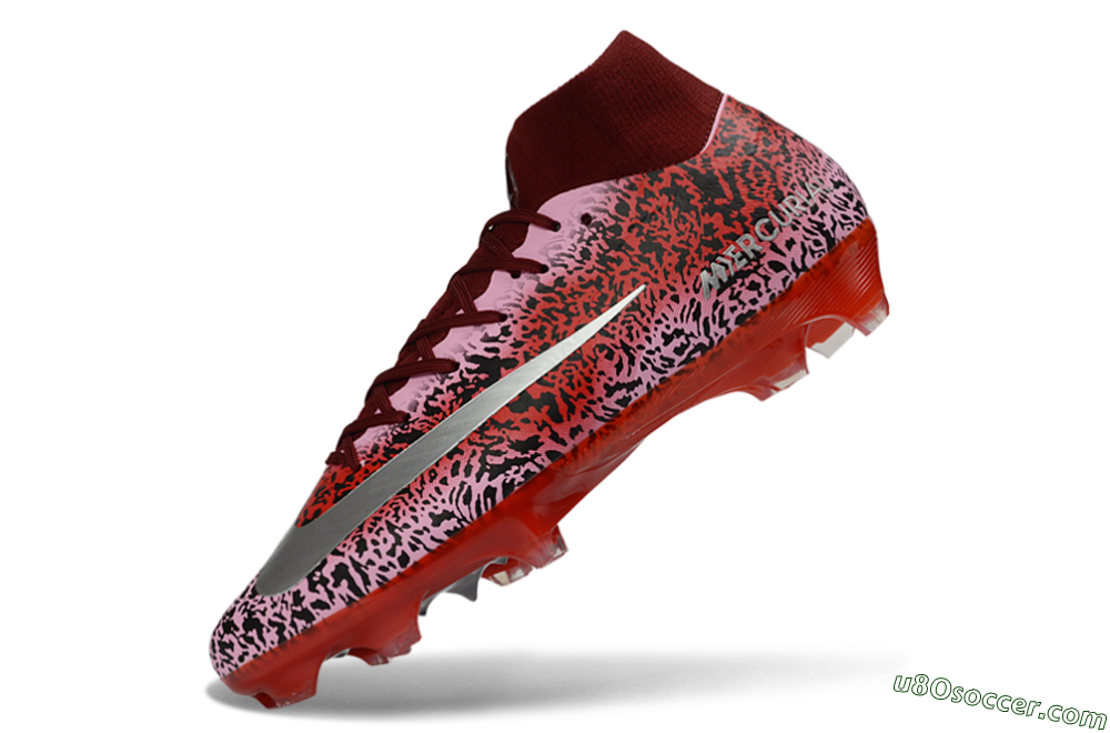 Nike Air Zoom Mercurial Superfly 10 Elite FG Firm Ground Soccer Cleats - Pink/Crimson Red/Black 5