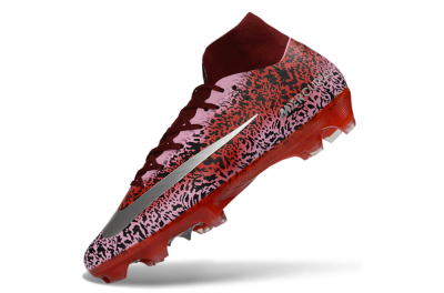 Nike Air Zoom Mercurial Superfly 10 Elite FG Firm Ground Soccer Cleats - Pink/Crimson Red/Black