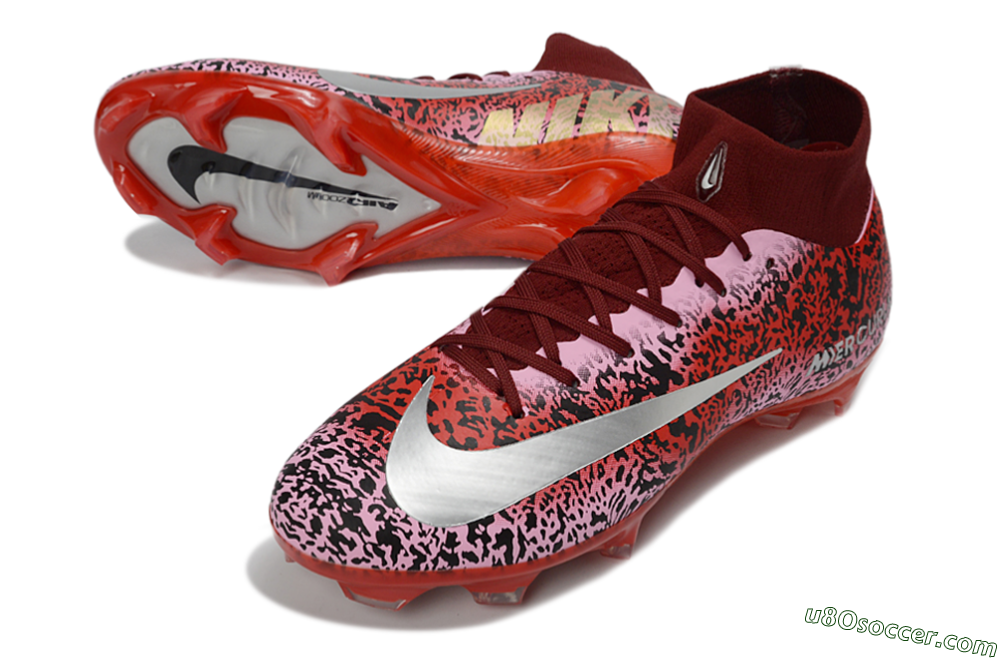 Nike Air Zoom Mercurial Superfly 10 Elite FG Firm Ground Soccer Cleats - Pink/Crimson Red/Black 3