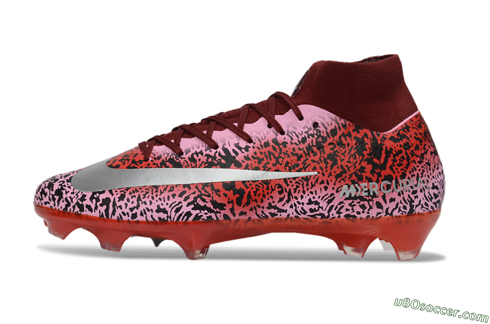 Nike Air Zoom Mercurial Superfly 10 Elite FG Firm Ground Soccer Cleats - Pink/Crimson Red/Black 2