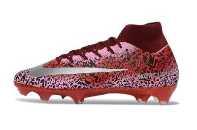 Nike Air Zoom Mercurial Superfly 10 Elite FG Firm Ground Soccer Cleats - Pink/Crimson Red/Black