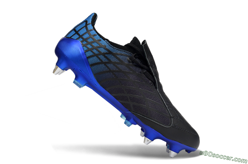 Adidas F50 Spider Elite SG Soft Ground Soccer Cleats - Black/Electric Blue/Graphite 4