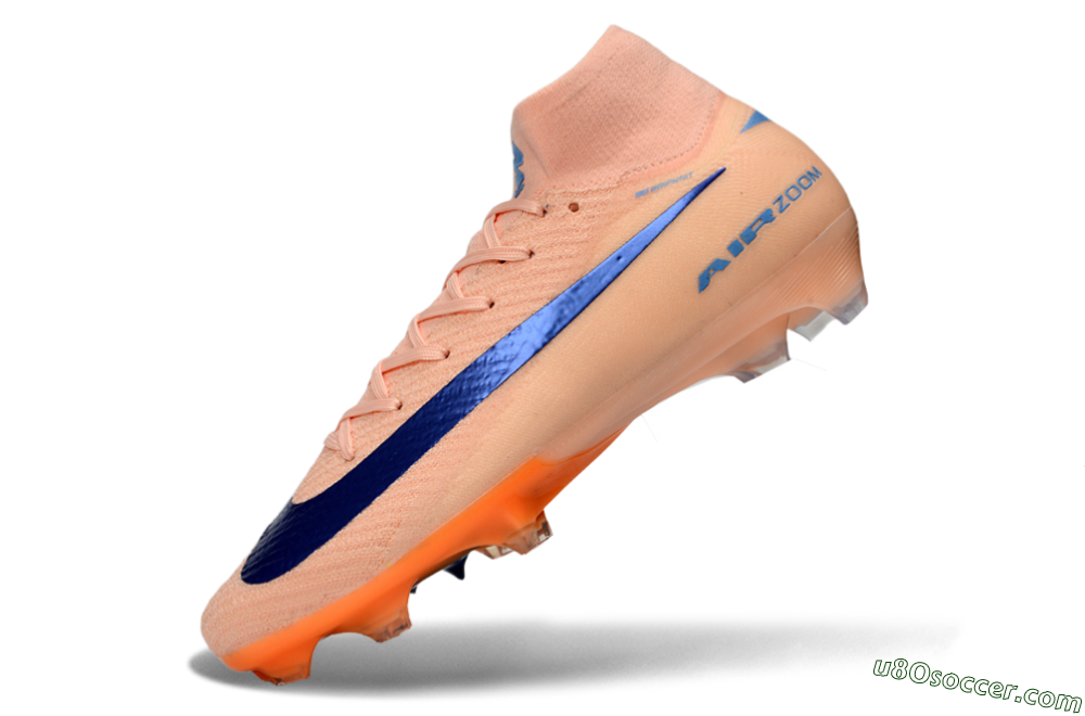 Nike Air Zoom Mercurial Superfly 10 Elite FG Firm Ground Soccer Cleats - Peach/Coral Breeze/Deep Ocean 5