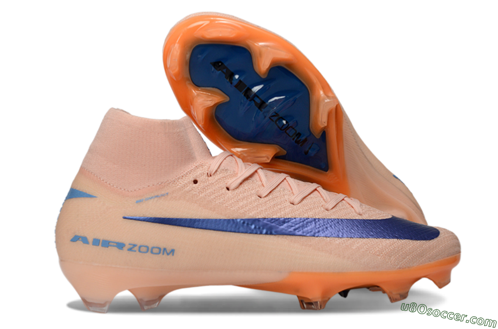 Nike Air Zoom Mercurial Superfly 10 Elite FG Firm Ground Soccer Cleats - Peach/Coral Breeze/Deep Ocean 1