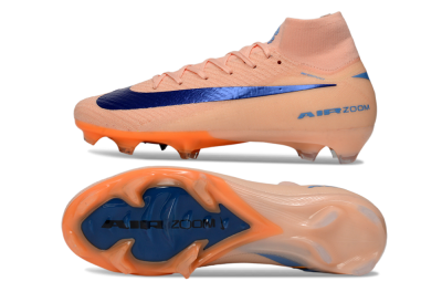 Nike Air Zoom Mercurial Superfly 10 Elite FG Firm Ground Soccer Cleats - Peach/Coral Breeze/Deep Ocean