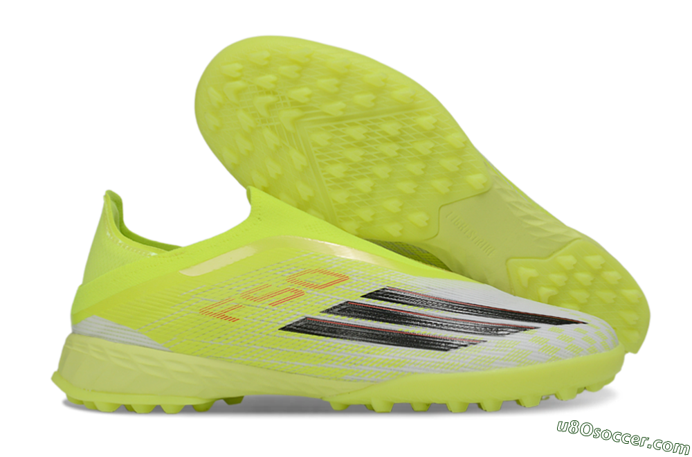 Adidas F50 Pro Laceless TF Artificial Turf Soccer Shoes - Yellow/Electric Yellow/Grey Black 1
