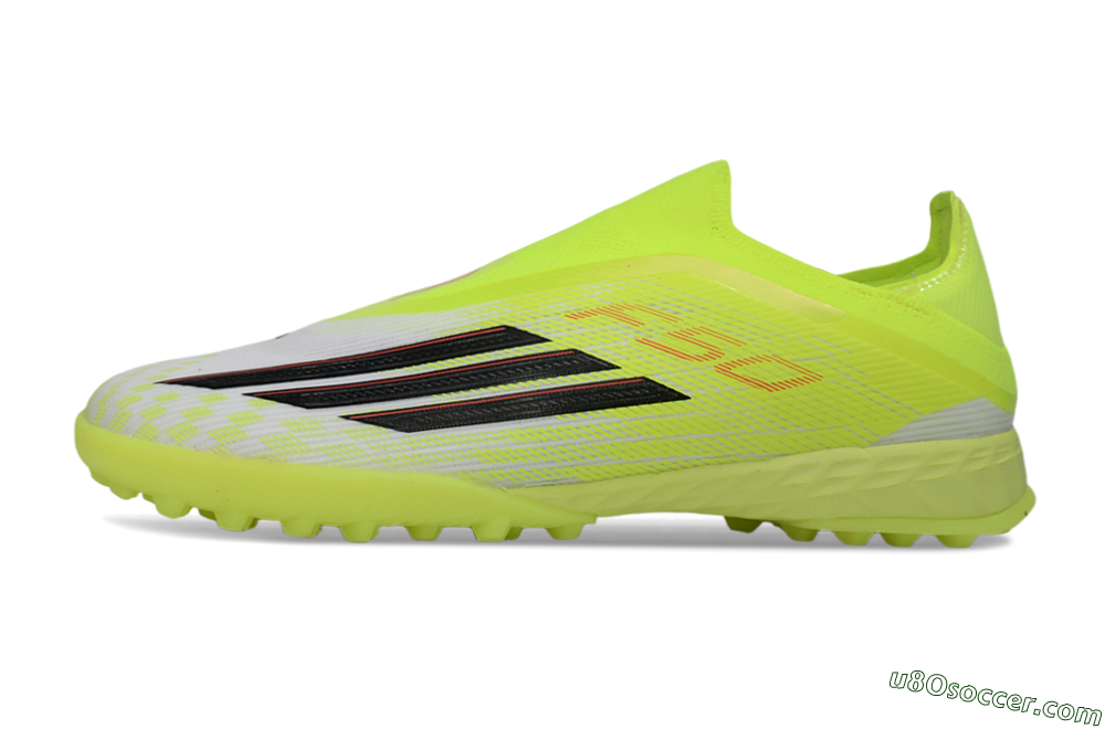 Adidas F50 Pro Laceless TF Artificial Turf Soccer Shoes - Yellow/Electric Yellow/Grey Black 2