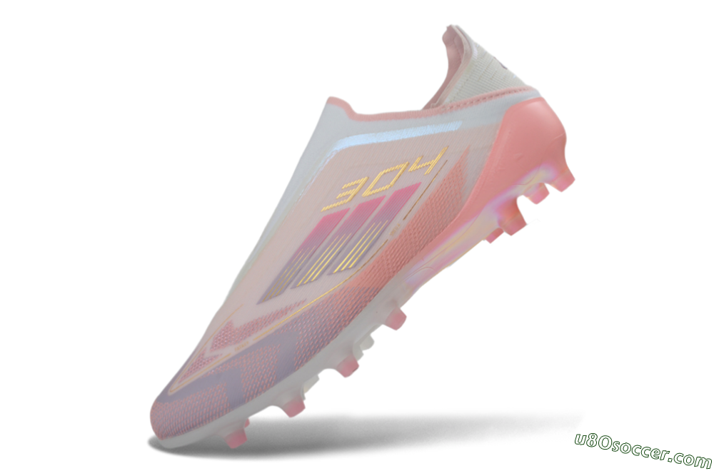 Adidas F50 304 Elite Laceless AG Artificial Grass Soccer Cleats - Pink/Coral Pink/Soft Lilac 6