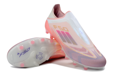 Adidas F50 304 Elite Laceless AG Artificial Grass Soccer Cleats - Pink/Coral Pink/Soft Lilac