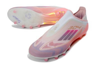 Adidas F50 304 Elite Laceless AG Artificial Grass Soccer Cleats - Pink/Coral Pink/Soft Lilac