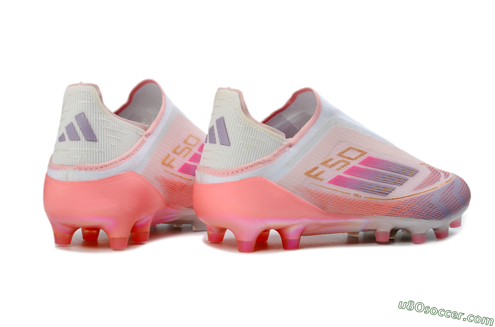 Adidas F50 304 Elite Laceless AG Artificial Grass Soccer Cleats - Pink/Coral Pink/Soft Lilac 7