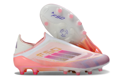 Adidas F50 304 Elite Laceless AG Artificial Grass Soccer Cleats - Pink/Coral Pink/Soft Lilac