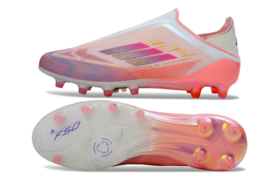 Adidas F50 304 Elite Laceless AG Artificial Grass Soccer Cleats - Pink/Coral Pink/Soft Lilac