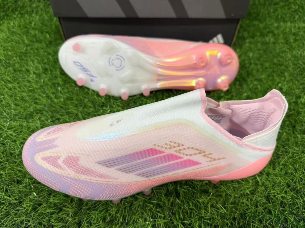 Adidas F50 304 Elite Laceless AG Artificial Grass Soccer Cleats - Pink/Coral Pink/Soft Lilac