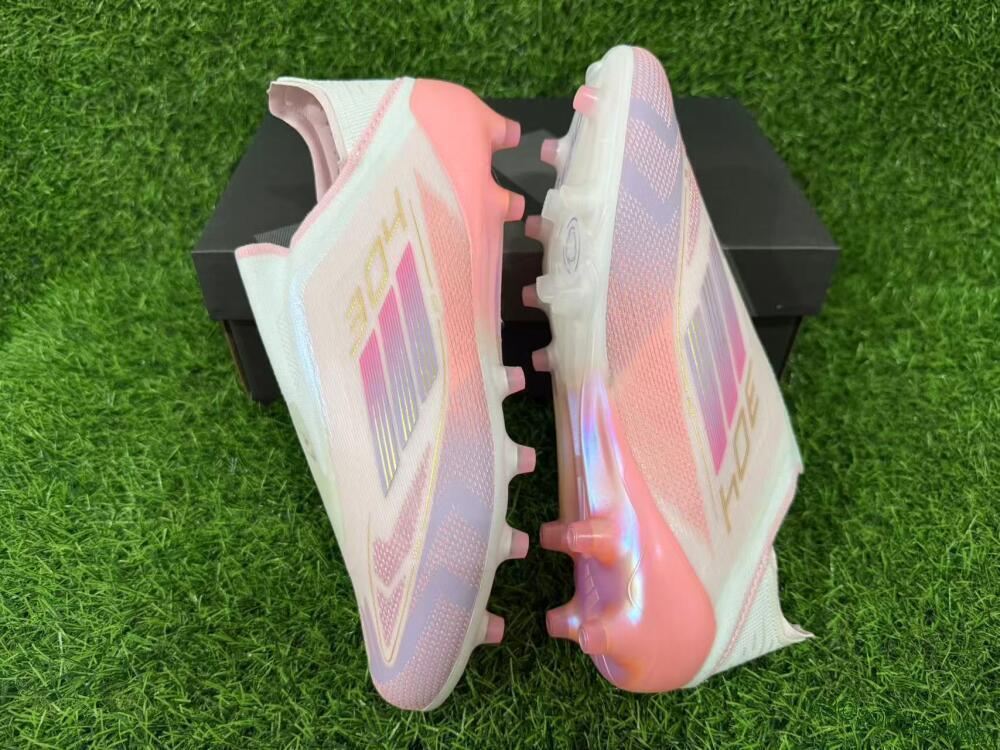 Adidas F50 304 Elite Laceless AG Artificial Grass Soccer Cleats - Pink/Coral Pink/Soft Lilac