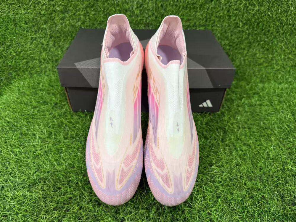 Adidas F50 304 Elite Laceless AG Artificial Grass Soccer Cleats - Pink/Coral Pink/Soft Lilac
