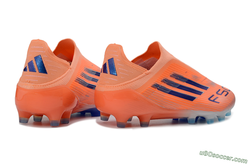 Adidas F50 Elite Laceless AG Artificial Grass Soccer Cleats - Orange/Sky Blue/Flame Orange 7