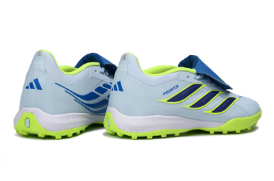 Adidas Predator 26 Elite Fold-Over Tongue TF Artificial Turf Soccer Shoes - Blue/Lime Green/Neon Yellow