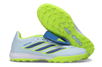 Adidas Predator 26 Elite Fold-Over Tongue TF Artificial Turf Soccer Shoes - Blue/Lime Green/Neon Yellow