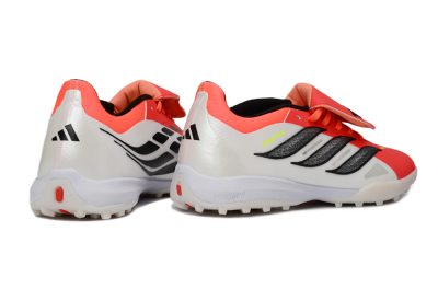Adidas Predator 26 Elite Fold-Over Tongue TF Artificial Turf Soccer Shoes - Red/Coral Surge/Black Shadow