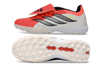 Adidas Predator 26 Elite Fold-Over Tongue TF Artificial Turf Soccer Shoes - Red/Coral Surge/Black Shadow