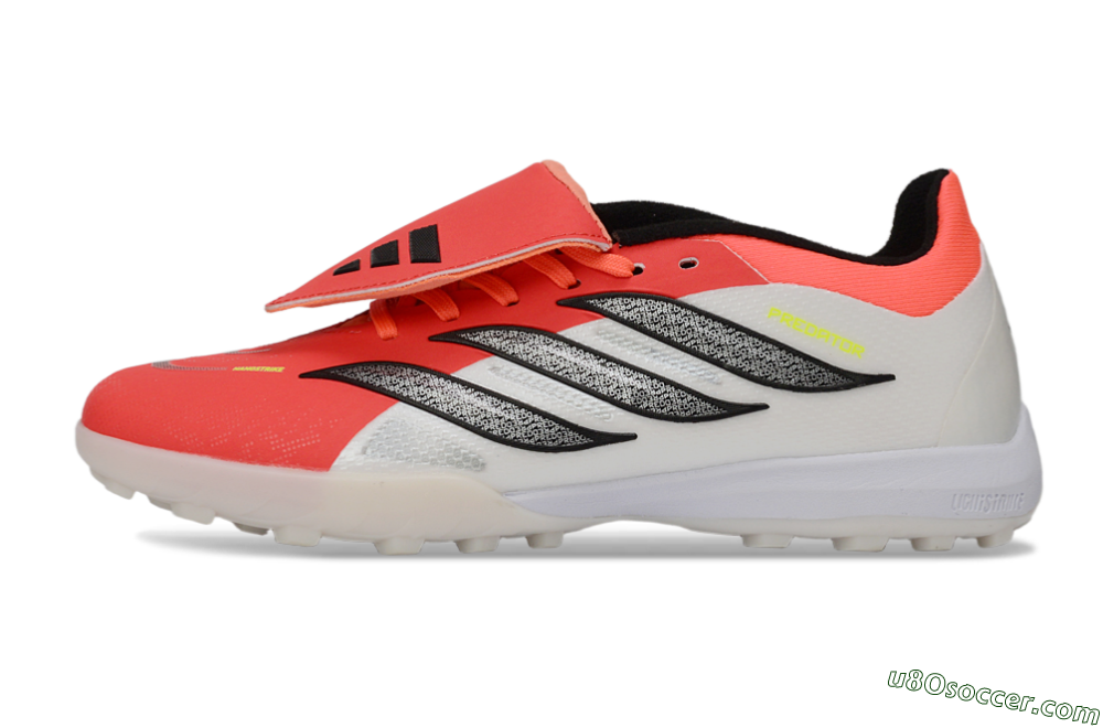 Adidas Predator 26 Elite Fold-Over Tongue TF Artificial Turf Soccer Shoes - Red/Coral Surge/Black Shadow 2