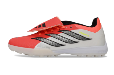Adidas Predator 26 Elite Fold-Over Tongue TF Artificial Turf Soccer Shoes - Red/Coral Surge/Black Shadow
